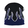 Berets Hip Hop Y2k Street Flame Hat Женщины танцевальные черепа огненное пламя