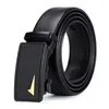 Belts Men Belt Metal Automatic Buckle Leather High Quality For Male Jean Pants Waistband Business Work Casual Strap