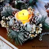 Candle Holders Pre Lit Christmas Wreath Supplies Table Centerpiece Advent With No Green Pinecone Candlestick Stand