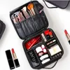 Kosmetiska väskor Fall 2023 Portabel resor Makeup Bag For Women Beauty Brush Tool Box Waterproof Female Storage Fall 230821