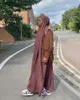 Abbigliamento etnico Ramadan Eid Muslim Silk Satin Abita Abaya BAT DREEVE VESTODO ISLAMICA ARAM ISLAMIC HIJAB Africano Dashiki Jalabiya abiti da abiti lunghi
