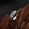 Bagues de grappe MeiBaPJ véritable 925 en argent Sterling personnalité Fetro Style armure pour hommes/femmes bague Fine bijoux Souvenir