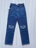 Jeans kvinnors designer jeans män svarta byxor hög kvalitet rak ben design retro gata casual tröjor designer lila jeans jogging byxor