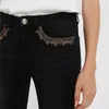 Jeans pour femmes Commerce extérieur original unique broderie de mode espagnole lavé élastique taille haute slim crayon pantalon jeans 230821