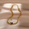 Anklets Vintage Stainless Steel Pink Green Zircon Anklet Classic Gold Color Chain Aesthetic Rectangle Jewelry Gift Summer