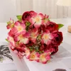 Couronnes de fleurs décoratives Ingzy 5 soies fourchues Rose Lily Style européen multicolore mariée bouquet de fleurs mariage fête de famille décoration faux 230822