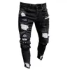 Fashion Men's New Ripped Skinny Jeans Destroyed Frayed Slim Fit Denim Trousers Pants276x