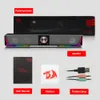 Draagbare luidsprekers Redragon GS570 DarkNets ondersteunen Bluetooth Wireless Aux 35 Surround RGB -luidsprekers Kolom Sound Bar voor computer PC -luidsprekers 230821