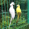 Decoratieve objecten Figurines 25cm handgemaakte simulatie Parrot Creative Feather Lawn Figurine Ornament Animal Bird Garden Prop Decoration 1213141516cm 230821