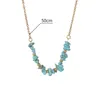 Choker Fashion Jewelry Women Natural Crystal Stone Amethyst Beads Necklace Turquoise