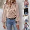 Женские танки Элегантная V Neck с отличными рукавами Tee Tee для женщин с коротким рукавом рождественский топ высотой высотой