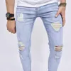 Jeans masculinos 2023 masculino de rua de rua esbelta