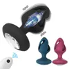 Hollow out remote control with 10 frequency vibration vestibular wearing male female masturbators silicone sexual anal plug