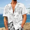 Camisas informales para hombre, camisa de verano 2023, camisa hawaiana para hombre con estampado 3d de árbol de coco, camisetas de manga corta para fiesta en la playa, ropa moderna para hombre