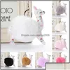 Key Rings Fluffy Fur Ball Alpaca Leather Animal Keychains Charm 10 cm kunstmatige konijn pompom sleutelhangers dames sieraden p43fa drop deli ot8jv