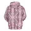 Men's Hoodies Pink Snakeskin Casual Animal Print Street Wear Hoodie Couple Long Sleeve Harajuku Custom Sweatshirts 4XL 5XL 6XL