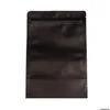 Sacs d'emballage en gros 4 taille papier kraft noir sac de fenêtre givré Stand Up Snack Cookie thé café emballage pochette cadeau de Noël Lx Drop Dh7Z9