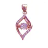 Chains Plated 14K Rose Gold Exquisite Hollow Out Necklace 585 Purple Shining Pendant Light Luxury Clavicle Chain Jewelry