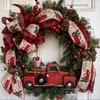 Andere Veranstaltungsparty liefert Weihnachtskranz 15,7 Zoll 40 cm Winter Weihnachten künstliches Eukalyptus mit roten Beeren und Bowknot Red Truck Weihnachten Riff 230821