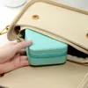 Storage Bags Mini Portable Box Jewelry Organizer Display Travel Zipper Case Boxes Earrings Necklace Displaying