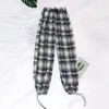 Women's Sleepwear Home Trousers Women Aesthetic Pajamas Straight Leg Pants Plaid Set Guinea Pig Vintage Sleep Clothes For Girls