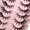 Falsche Wimpern 7pairs Lashes Manga 3d Clear Band natürlicher Look Wispy Nerk Fluffy Cat Eye Pack FAKE 230821