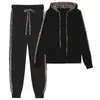 Women's Two Piece Pants Women Hooded Tracksuit Sports 2 Pieces Set Leopard Print Sweatshirts Pullover Hoodies Suit Sweatpants Trousers