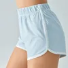 Shorts ativos com logotipo Summer feminino esportes suaves Exercício