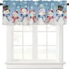 Curtain Christmas Snowman Pennant Kitchen Decor Door Partition Short Punchfree Live Room Bedroom Blackout