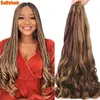 Koronkowe peruki Sallyhair Syntetyczny francuski kręcony spiralny spiralny szydełko warkocze Włosy Hair Lose Fave Curl Placing 230821