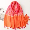 Модные шарфы Пейсли абстрактная цветочная кисточка Viscose Shaw