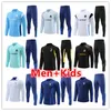 2023 2024 Men Voetbal Tracksuit Jacket Kit 22 23 24 Marseilles voetbal jersey Kids Football Training Pak Tracksuits Survetement Foot Chandal Jogging Kits Sets