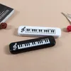 Brinquedos de aprendizagem criativo nota musical caso lápis crianças mini teclado piano simples clave de sol estudante caixa de papelaria presentes do escritório da escola