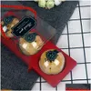 Prezentacja Przenośna przezroczyste ciasto w bułce z ciastem z uchwytem opakowanie dla zwierząt deserowych Uchwyt na imprezę Pakowanie pudełko LX3900 DRO DH1FW