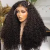 Partihandel HD Vatten 250 Densitet Deep Wave 40 Inch 13x4 Spets Front Human Hair Brasilian Transparent Frontal Glueless Curly Wig