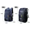Sırt çantası paketleri 50L80L yürüyüş sırt çantası erkek kadınlar seyahat paketi spor çantası naylon trekking dağcılık tırmanma kamp mochila açık xa997wa 230821