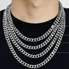 Designer Cuban Chain Hiphop Men's and Women's Fashion Hip Hop INS Exaggerated Titanium Steel Colorless High Street Chunky Necklace