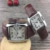 Top Fashion Luxury Man Watch Watch ładny designerski skórzany prostokąt Lady Watch Wysokiej jakości kwarcowy Zegar 271i