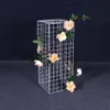 Nieuwe rasterweg Lead Bloemframe Smeedijzeren geometrische ballonweg loodkolom Party Decoratieve bloemenstandaard Bruiloft Decor Backgr337s