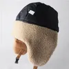 Chapéus de bombardeiro de inverno FLAP RUSSIAN Ushanka com óculos de óculos Homem feminino piloto Hat Faux Berber Fleece Térmico Caps Ly292a