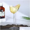 SCHEDE DI VINE 1PC Bird Glass Cocktail trasparente a forma di uccello- Tarna ad alta mensola bar per bevande Delivery Delivery Delivery Home Garden Kitchen Din Otkj6