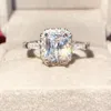 Pierścienie klastra Diwenfu Real 925 Srebrny pierścień dla kobiet, jeśli wycięte diamentowe kobiety Anillos de Bizuteria Biżuteria