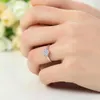 Anelli a grappolo Zhjiashun lussuoso 0,8 ct Moissanites Diamond 14K 585 White Gold Engagement for Women Wedding Bands Jewelry