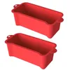 Strumenti 2pcs Spesso leggero morbido per grill riutilizzabile silicone pieghevole robuste perdite per leccate per le fodere per grasso pratico blu rosso blu rosso