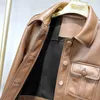 Womens Leather Faux Spring Autumn Jacket for Women Lady Bomber Jackets Motorcykel 100% riktiga fårskinnrockar S4032 230822