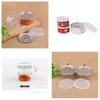 Packing Bottles Wholesale Clear Plastic Jar Pet With Metal Lid Airtight Tin Can Pl Ring Concentrate Container Food Herb Storage 100Ml Dhmtx