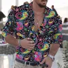 Men's Casual Shirts Shirt Lapel Button Plaid Colorful Floral Fashion HD Pattern Outdoor Street Soft Comfortable Spring Summer 2023