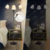 Vloerlampen 3 lichten 65 "verticale lamp Moderne flexibele LED verstelbare metalen witte lampenkap voor woonkamer