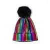 Beretti vintage per adulti casual hiphop pom berme berrette donne ragazze punk punk cappelli a maglia eleganti cranio