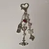 Keychains Handmade Satellite Keychain Sweet Romantic Guitar Strawberry Y2k Key